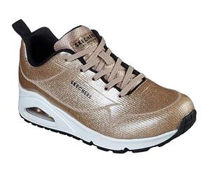 Skechers Women's Street UNO Diamond Shatter Trainers, Gold, 4 UK