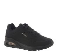 Skechers womens Skecher Street Women's Uno - Stand on Air Sneaker, Black/Black, 7.5 Wide US