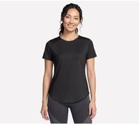 Skechers Women's Stride Performance T-Shirt in Black, Size Large | Recycled Nylon/Spandex