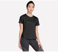 Skechers Women's Stride Performance T-Shirt in Black, Size XS | Recycled Nylon/Spandex