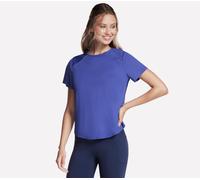 Skechers Women's Stride Performance T-Shirt in Dark Purple, Size Small | Nylon/Spandex