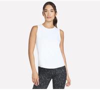 Skechers Women's Stride Performance Tank Top in White, Size Large | Recycled Nylon/Spandex/Nylon