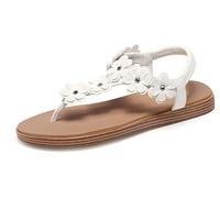 Skechers Women's Summer Cove-Beach Bloom Flip-Flop, Off-white, 11