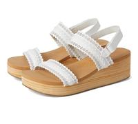 Skechers Women's Summers-Coastal Stroll Wedge Sandal, White, 9