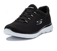 Skechers Women's Summits 12985 Trainers, Black Mesh/ White Trim, 8 UK