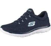 Skechers Womens Summits Artistry Chic Sneaker, Navy Light Blue, 3.5 UK