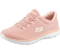 Skechers Womens Summits Artistry Chic Sneaker, Rose Mesh White Trim, 3 UK