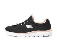 Skechers Womens Summits Artistry Chic Sneaker, Black Mesh Light Pink Trim, 7 UK