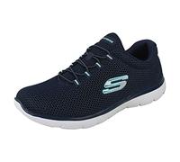 Skechers Womens Summits Artistry Chic Sneaker, Navy Light Blue, 5.5 UK