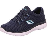 Skechers Womens Summits Artistry Chic Sneaker, Navy Light Blue, 6 UK