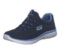 Skechers Women's Summits - Artistry Chic Sneaker in Navy Blue/Blue, Size 8 | Textile/Synthetic, Vegan, Machine Washable