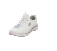 Skechers Womens Summits Artistry Chic Sneaker, White Mesh Silver Gray Trim, 5 UK