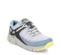 Skechers Women's Shoes - Summits at Artists Bluff - Blue Synthetic/Textile, Yellow Trim - UK 3