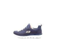 Skechers Women's Summits Bright Bezel Trainers, Navy Knit/Gold Tim, 5 UK