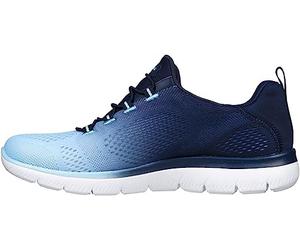 Skechers Women's Summits Bright Charmer Trainers, Navy & Light Blue Mesh/Trim, 2.5 UK