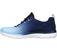 Skechers Women's Summits Bright Charmer Trainers, Navy & Light Blue Mesh/Trim, 3 UK