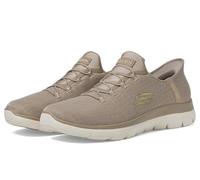 Skechers women's Summits-classy Night Hands Free Slip-ins Sneaker, Taupe/Gold, 3.5 UK