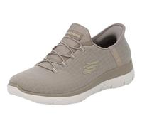 Skechers Women's Summits Classy Night Slip-On Sneakers, Taupe Mesh/Gold Trim, 3 UK