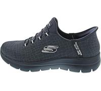 Skechers Women's Summits Classy Night Sneaker, Dark Navy Mesh/Silver Trim, 5 UK