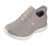 Skechers Women's Summits Classy Night Sneaker, Taupe Mesh/Gold Trim, 6.5 UK