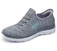 Skechers Women's Summits Dazzling Haze Sneaker, Grey Mint, 3.5 UK