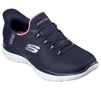 Skechers Women's Summits Diamond Dream Trainers, Navy Mesh/Pink Trim, 7 UK Wide