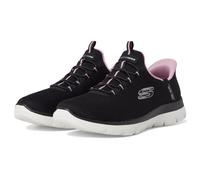 Skechers Women's Summits-Dream Chaser Hands Free Slip-Ins Sneaker, Black/Mauve, 5