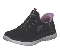 Skechers Women's Slip-ins: Summits - Dream Chaser Sneaker in Black/Mauve, Size 8 | Textile/Synthetic, Vegan, Machine Washable