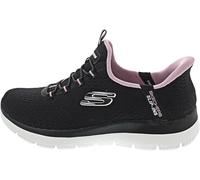 Skechers Women's Summits Dream Chaser Trainers, Black Mesh/Mauve Trim, 8 UK
