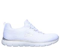 Skechers Women's Summits - Fast Attraction Sneaker in White/Silver, Size 6 | Textile/Synthetic, Vegan, Machine Washable