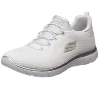 Skechers Women's Summits Fast Attraction Trainers,White Mesh Silver Trim,3.5 UK