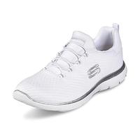 Skechers Women's Summits Fast Attraction Trainers,White Mesh Silver Trim,4.5 UK