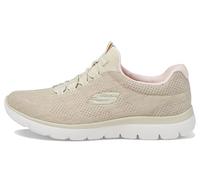 Skechers Women's Summits Fun Flare Trainers, Taupe Mesh/Light Pink Trim, 4.5 UK
