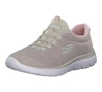 Skechers Women's Summits Fun Flare Trainers, Taupe Mesh/Light Pink Trim, 6 UK