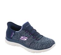Skechers Women's Hands Free Slip Ins Summits Dazzling Haze Sneaker, Navy, 5 UK