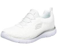 Skechers Women's Summits Leopard Spot Trainers,White Mesh / Silver Trim,4.5 UK