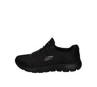 Skechers Womens Summits Memory Foam Micro-Leather Slip-on Trainers - Black - 5
