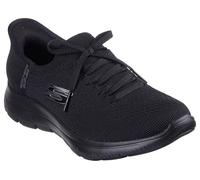 Skechers Women's Summits New Daily Slip-On Sneakers, Black KNT/Gunmetal Trim, 6.5 UK