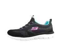 Skechers Women's Summits New Nature, Black Knit/Pink & Aqua Trim, 3 UK