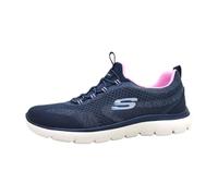 Skechers Women's Summits New Nature, Navy Knit/Pink & Periwinkle Trim, 4.5 UK