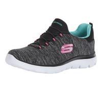 Skechers women's Summits-quick Getaway Sneaker Black/Light Blue 5 M US
