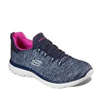 Skechers Women's Summits-Quick Getaway Sneaker, Navy/Hot Pink, 2 UK Wide