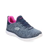 Skechers Women's Summits-Quick Getaway Sneaker, Navy/Hot Pink, 5.5 UK Wide