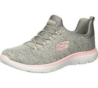 Skechers Women's Summits Quick Getaway Trainers, Grey Light Pink, 3 UK Wide
