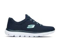 Skechers Womens Summits Artistry Chic Sneaker, Navy Light Blue, 8 UK