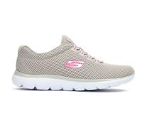Skechers Womens Summits Artistry Chic Sneaker, Gray Mesh Hot Pink Trim, 7 UK