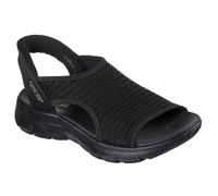 Skechers Women's Slip-ins: Summits - Sweetly Evolved Sandals in Black, Size 5 Wide | Textile, Vegan, Machine Washable
