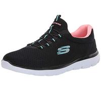 Skechers Women's Summits Sneaker, Black Pink, 5.5 UK