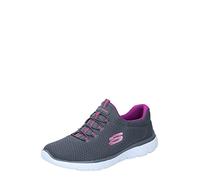 Skechers Women's Summits Sneaker, Grey Charcoal Black Purple, 5 UK