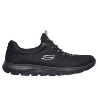 Skechers Women's Summits Sneaker, Black Mesh White Trim, 3 UK Wide